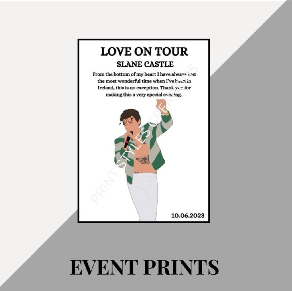 Harry Styles ‘Love On Tour’ inspired speech prints
