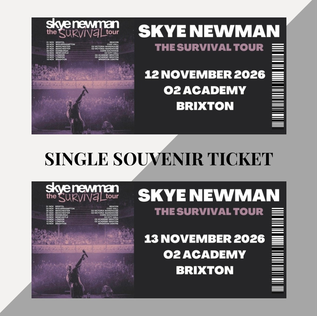 Skye Newman ‘The Survival Tour’ inspired souvenir tickets