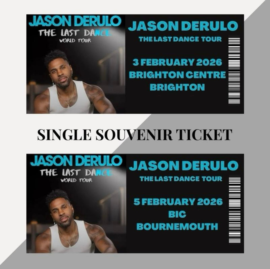 Jason Derulo ‘The Last Dance Tour’ inspired souvenir tickets
