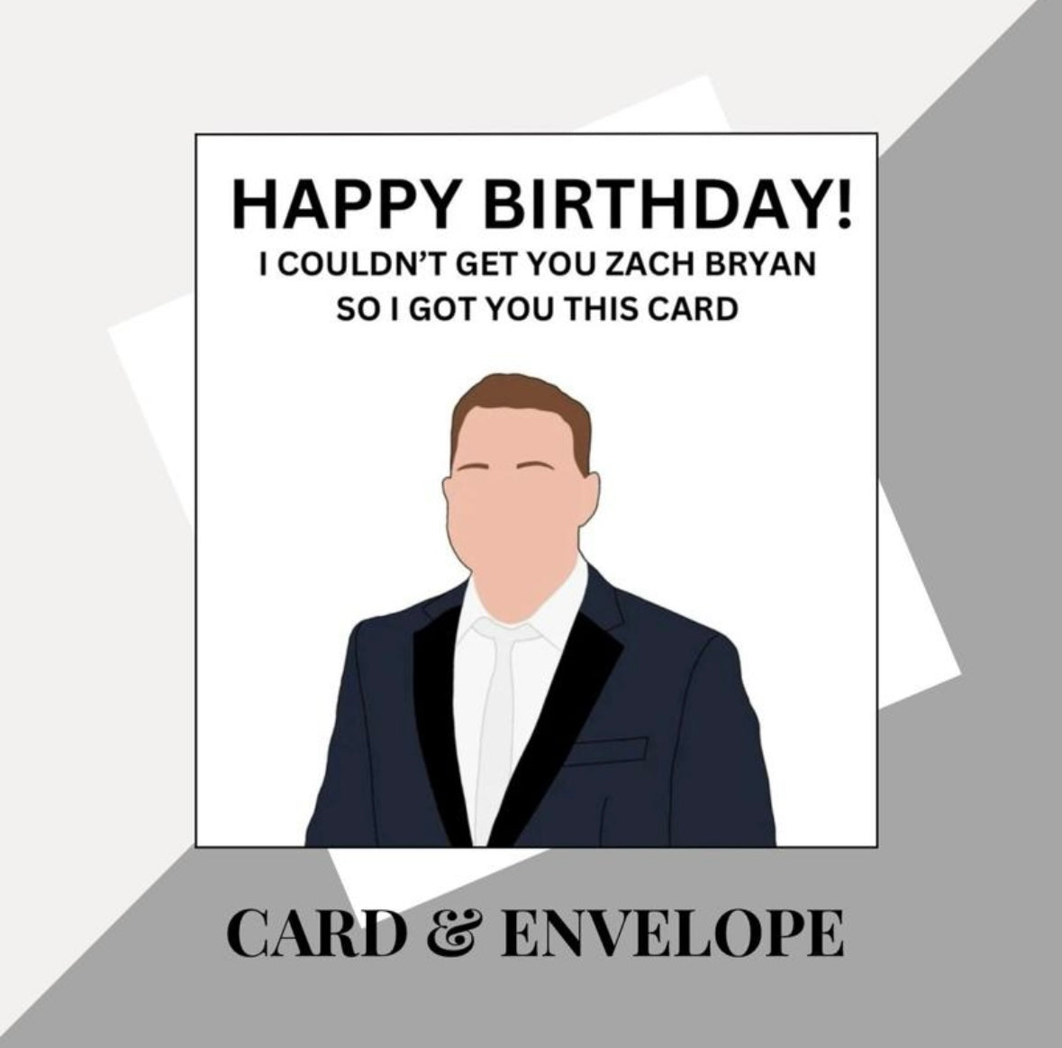 Zach Bryan inspired birthday card