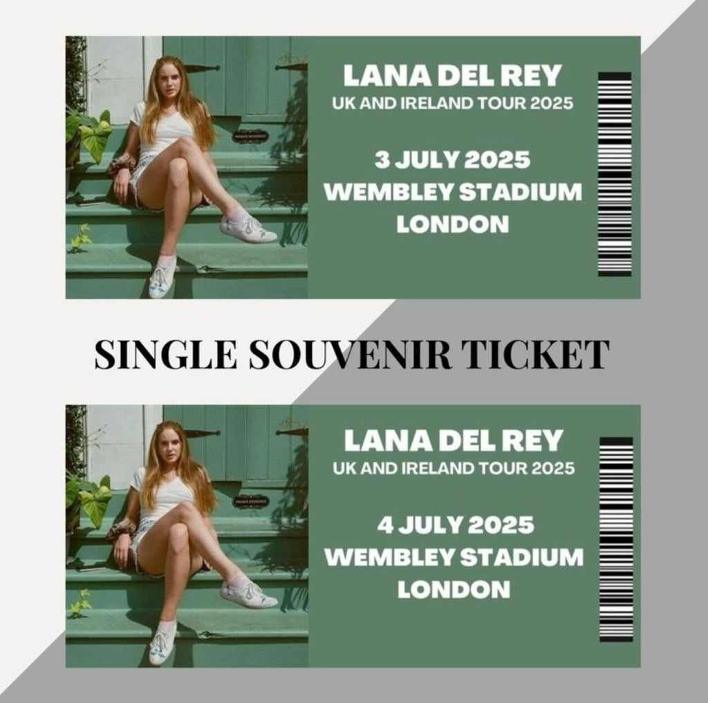 Lana Del Rey 2025 inspired souvenir tickets
