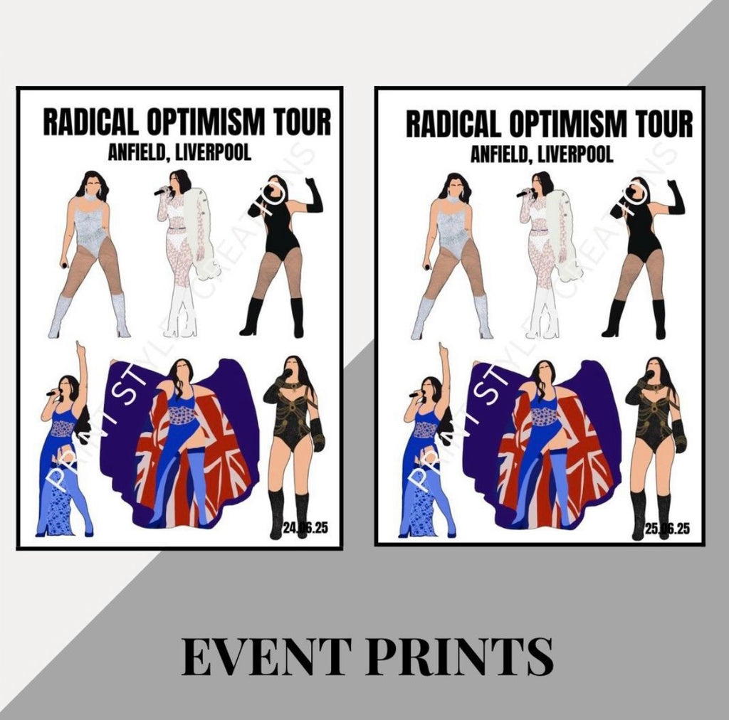 Dua Lipa ‘Radical Optimism’ Tour inspired event prints