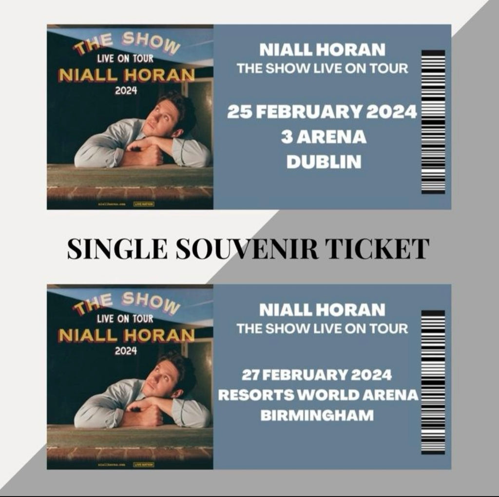 Niall Horan ‘The Show Live On Tour’ inspired souvenir tickets