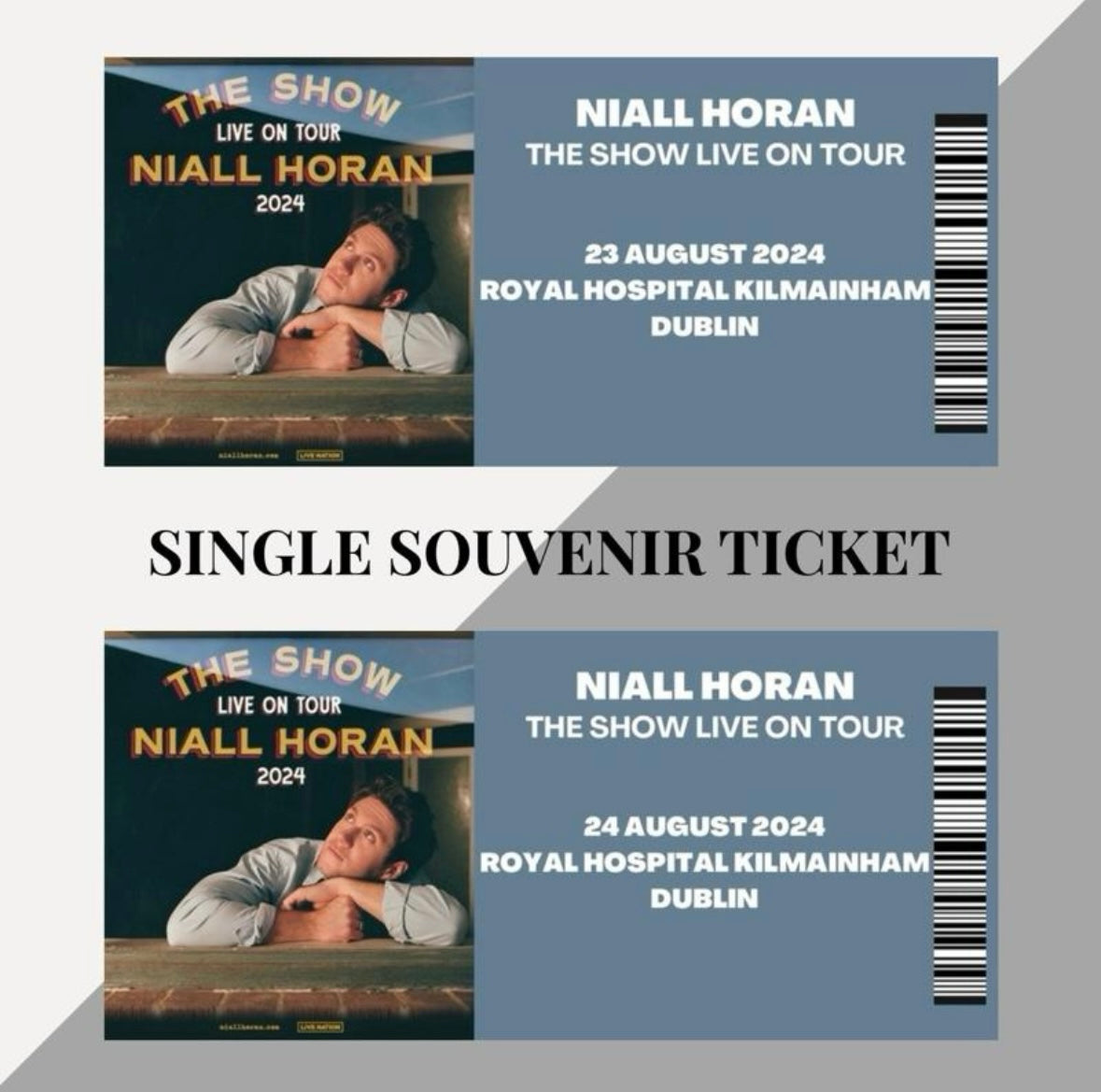 Niall Horan ‘The Show Live On Tour’ inspired souvenir tickets