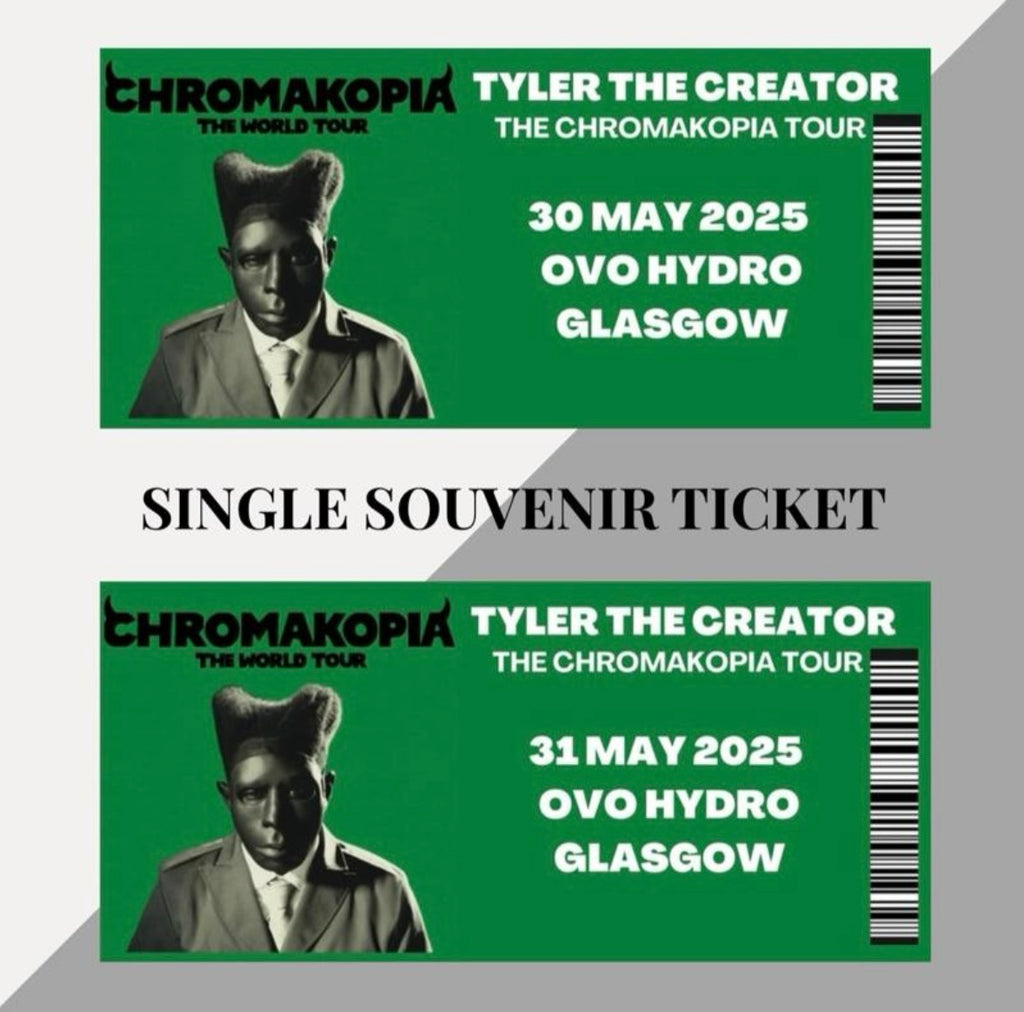 Tyler The Creator ‘CHROMAKOPIA’ Tour inspired souvenir tickets