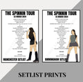 Madison Beer ‘The Spinnin Tour’ inspired setlist prints