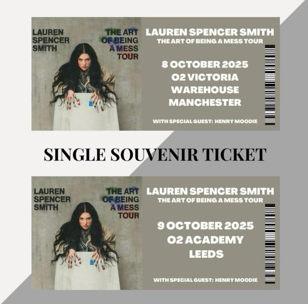Lauren Spencer-Smith ‘The Art of Being a Mess’ tour inspired souvenir tickets