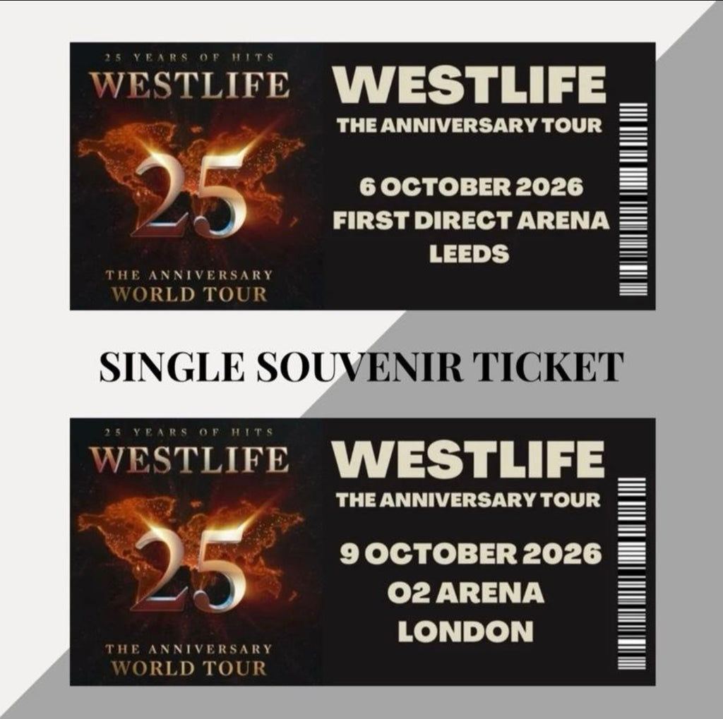 Westlife ‘The Anniversary Tour’ souvenir tickets