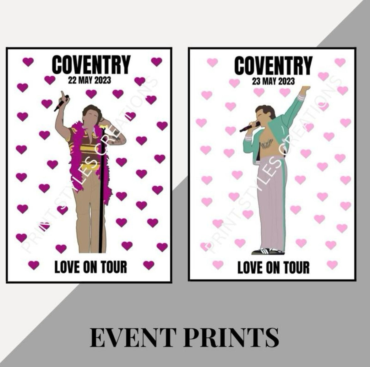 Harry Styles ‘Love On Tour’ inspired event prints