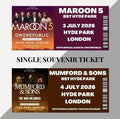 BST Hyde Park 2026 inspired souvenir tickets