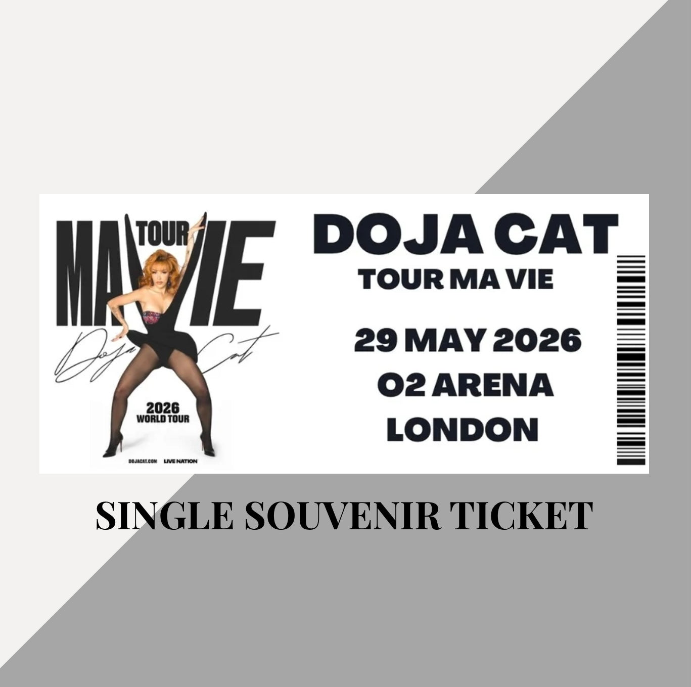 Doja Cat ‘Tour Ma Vie’ inspired souvenir tickets
