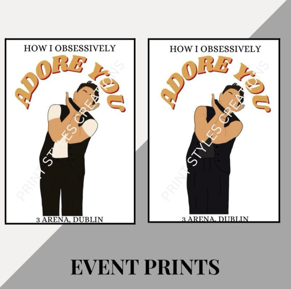 Niall Horan ‘The Show Live On Tour’ Adore You inspired event prints