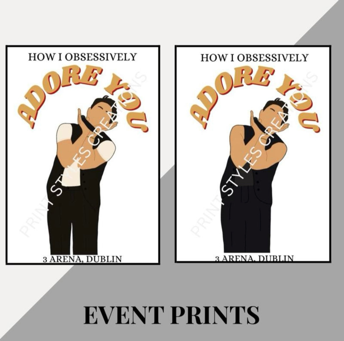 Niall Horan ‘The Show Live On Tour’ Adore You inspired event prints
