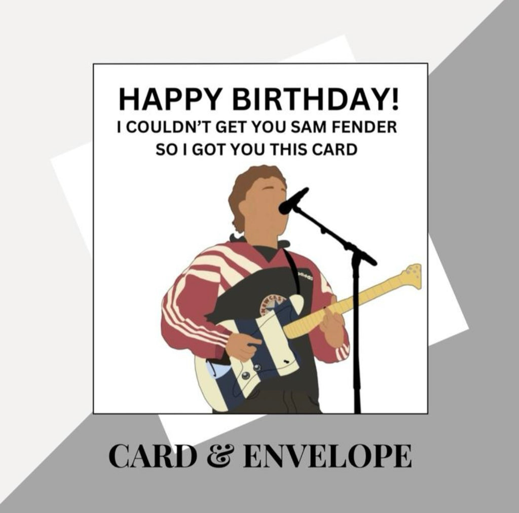 Sam Fender inspired birthday cards
