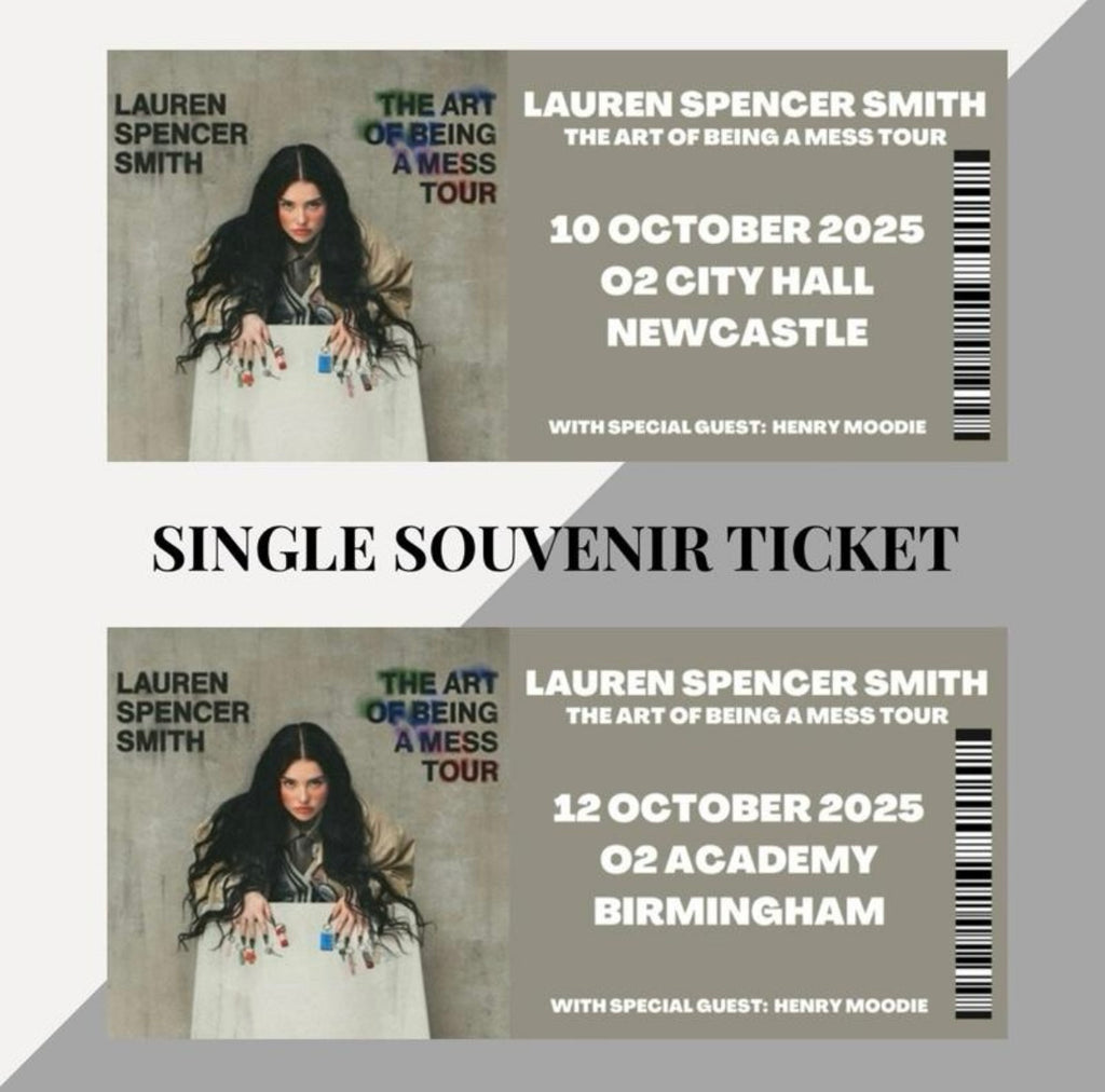 Lauren Spencer-Smith ‘The Art of Being a Mess’ tour inspired souvenir tickets