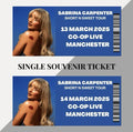 Sabrina Carpenter ‘Short N Sweet Tour’ inspired souvenir tickets