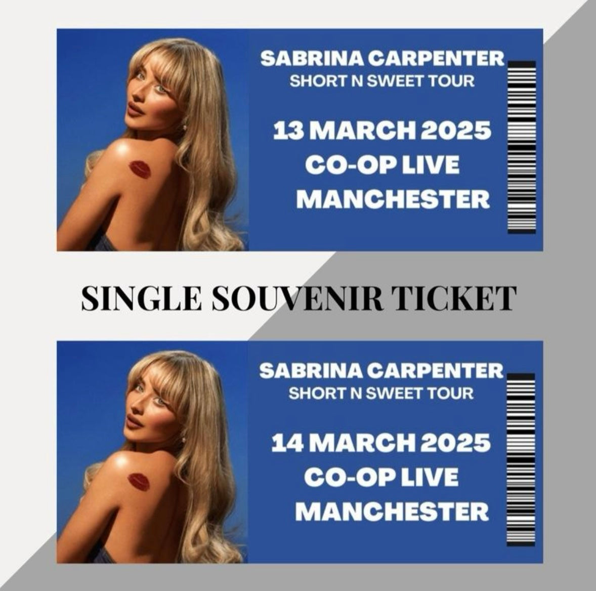 Sabrina Carpenter ‘Short N Sweet Tour’ inspired souvenir tickets