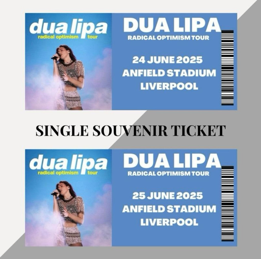 Dua Lipa ‘Radical Optimism Tour’ inspired souvenir tickets