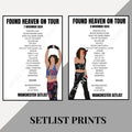 Conan Gray ‘Found Heaven On Tour’ inspired setlist print