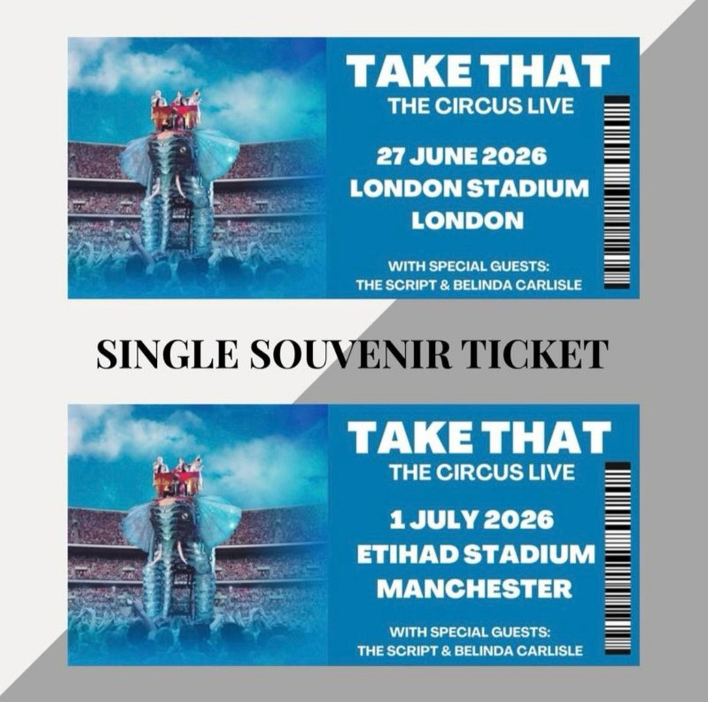 Take That ‘The Circus Tour’ inspired souvenir tickets