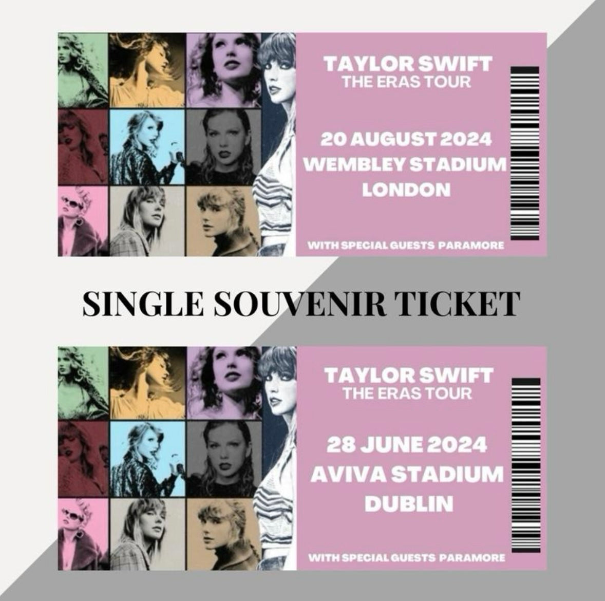 Taylor Swift ‘The Eras Tour’ inspired souvenir tickets
