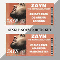 Zayn ‘Konnakol Tour’ inspired souvenir tickets