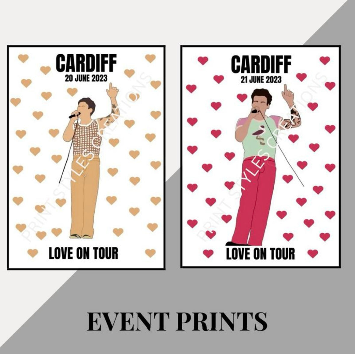 Harry Styles ‘Love On Tour’ inspired event prints