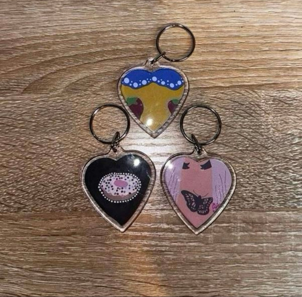 Harry Styles ‘Love on Tour’ inspired heart shaped keyrings