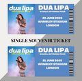 Dua Lipa ‘Radical Optimism Tour’ inspired souvenir tickets