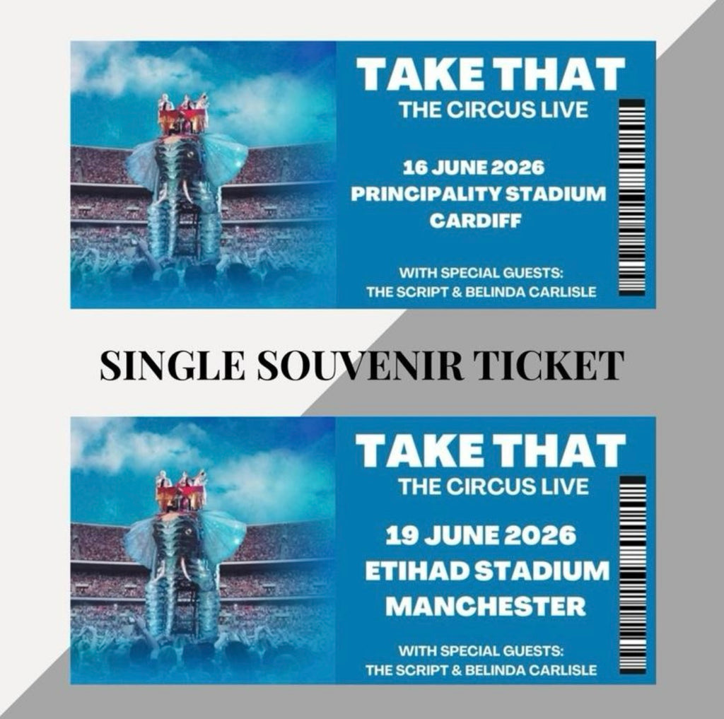 Take That ‘The Circus Tour’ inspired souvenir tickets