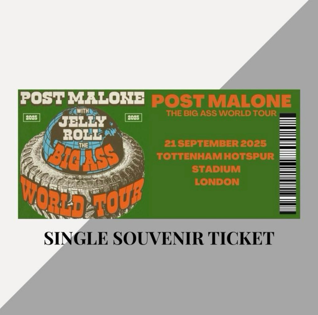 Post Malone ‘Big Ass World Tour’ inspired souvenir tickets