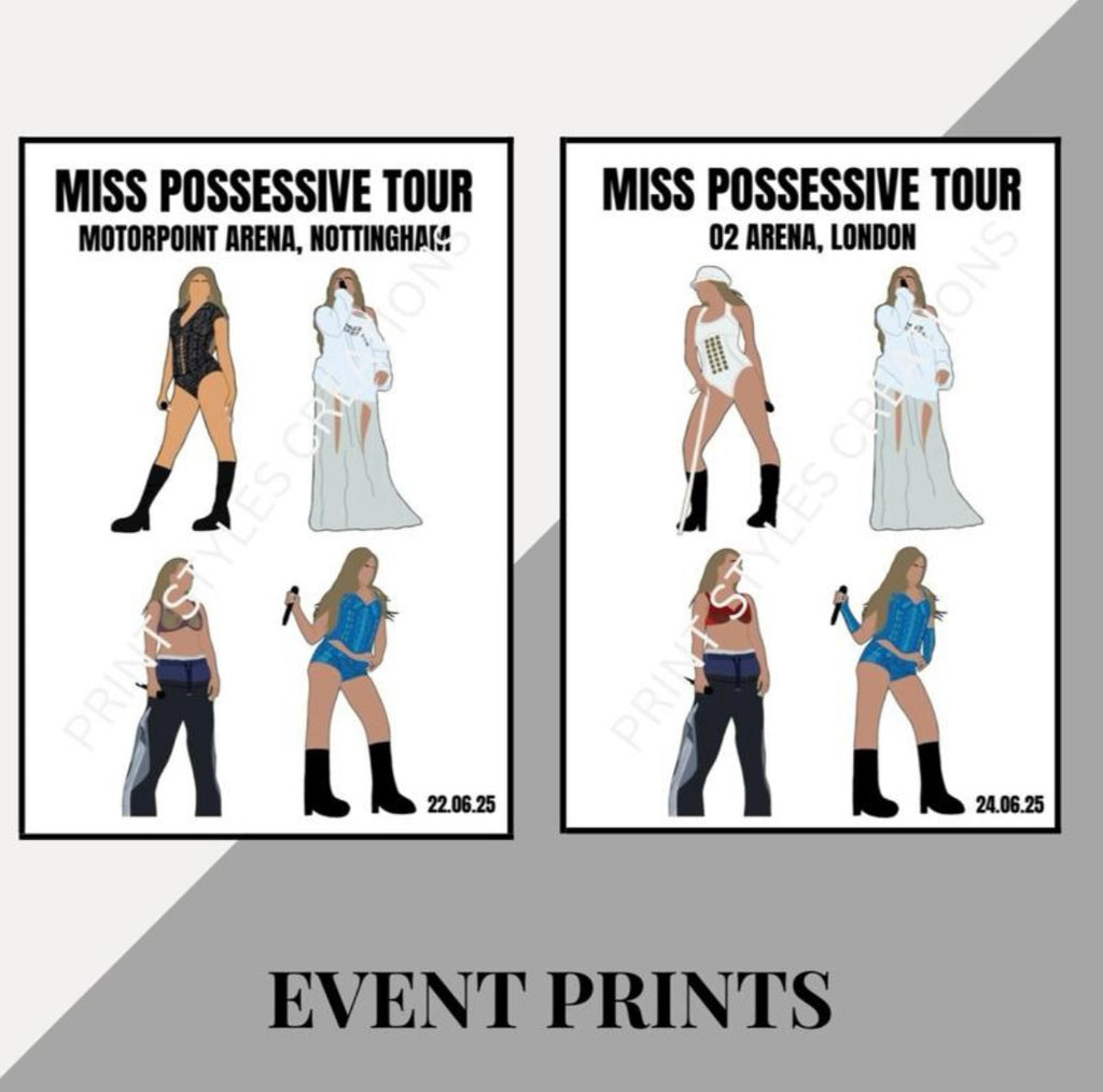 Tate McRae ‘Miss Possessive Tour’ inspired event prints