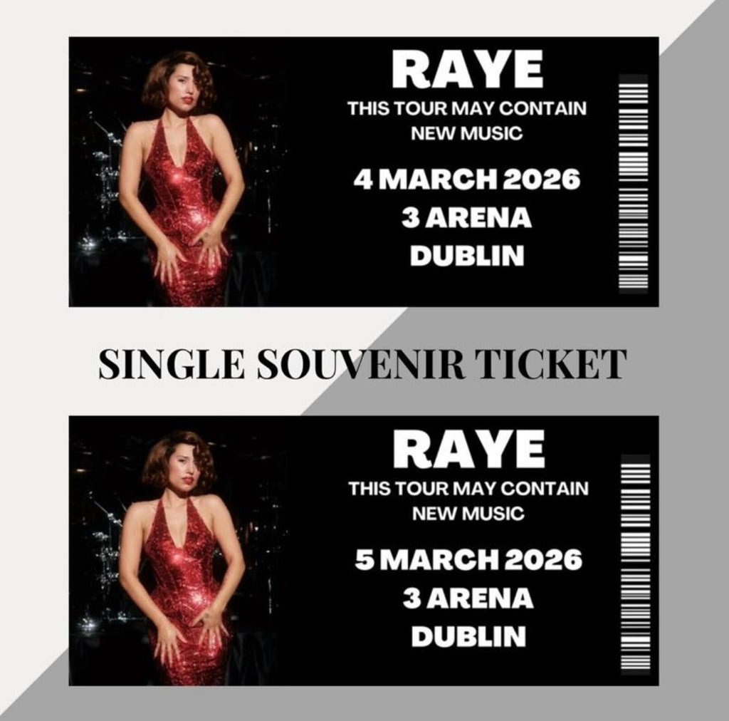 Raye ‘This Tour May Contain New Music’ inspired souvenir tickets