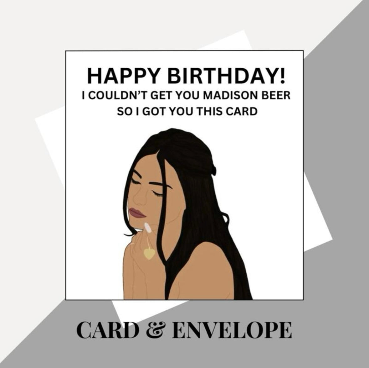 Madison Beer inspired birthday card