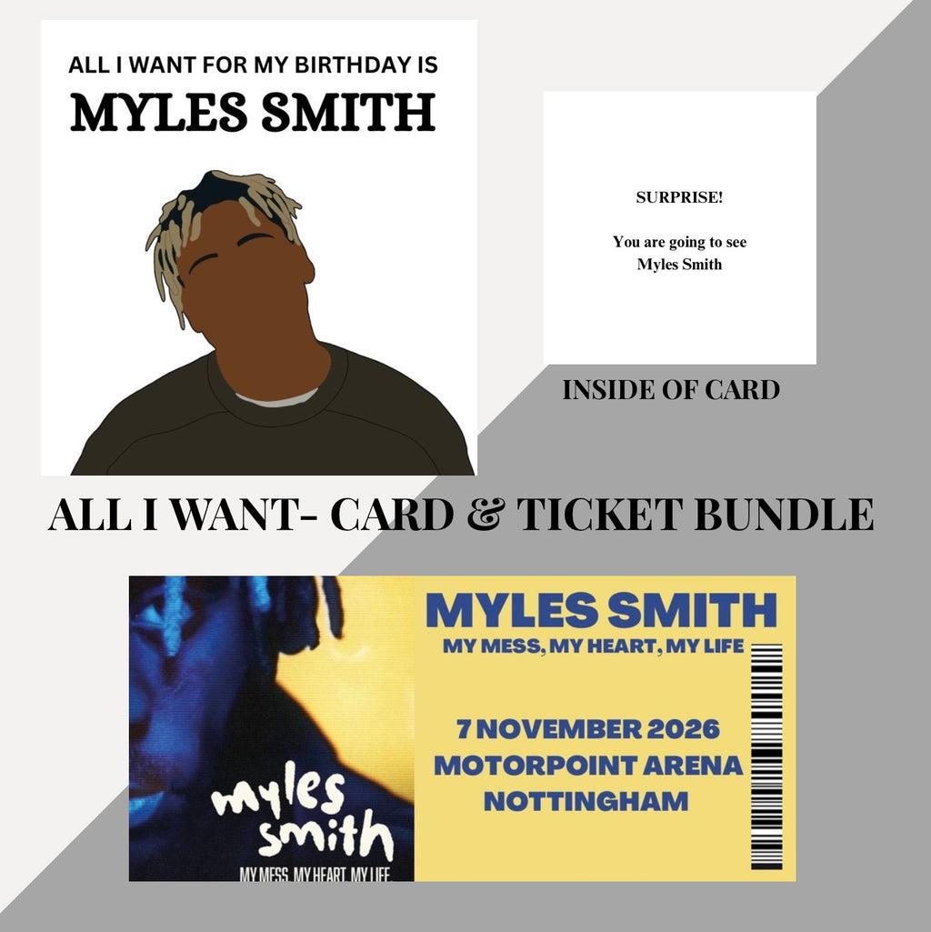 Myles Smith Birthday card and souvenir ticket bundle