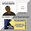 Myles Smith Birthday card and souvenir ticket bundle