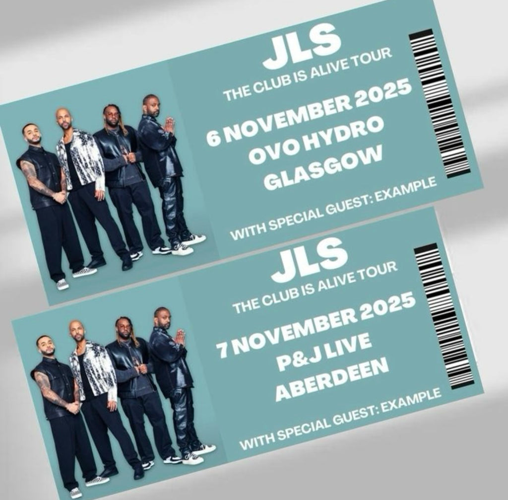 JLS ‘The Club is Alive Tour’ inspired souvenir tickets