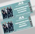 JLS ‘The Club is Alive Tour’ inspired souvenir tickets