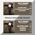 Olly Murs ‘15 Years of Hits Tour’ inspired souvenir tickets