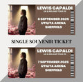 Lewis Capaldi 2025 Tour inspired souvenir tickets