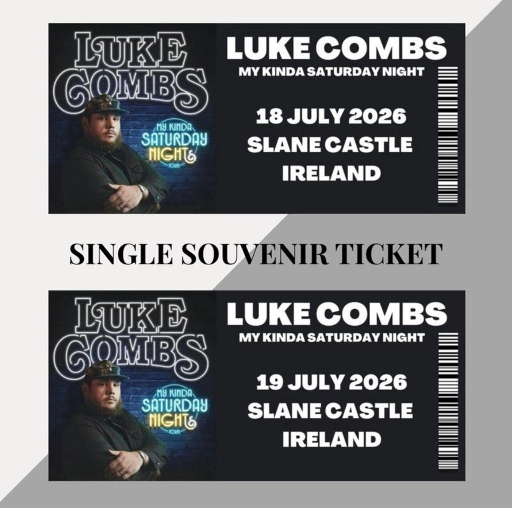 Luke Combs ‘My Kinda Saturday Night’ inspired souvenir tickets