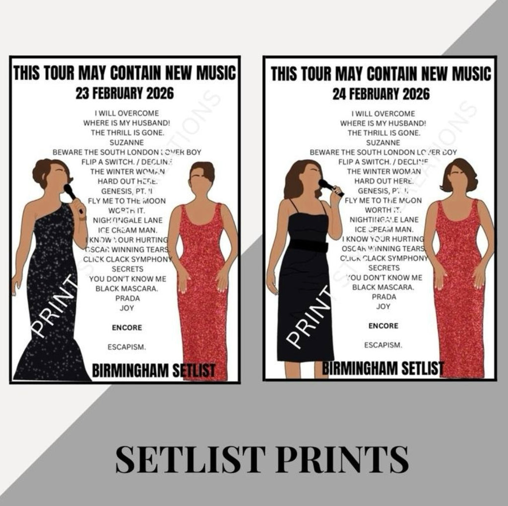 Raye ‘This Tour May Contain New Music’ inspired setlist prints