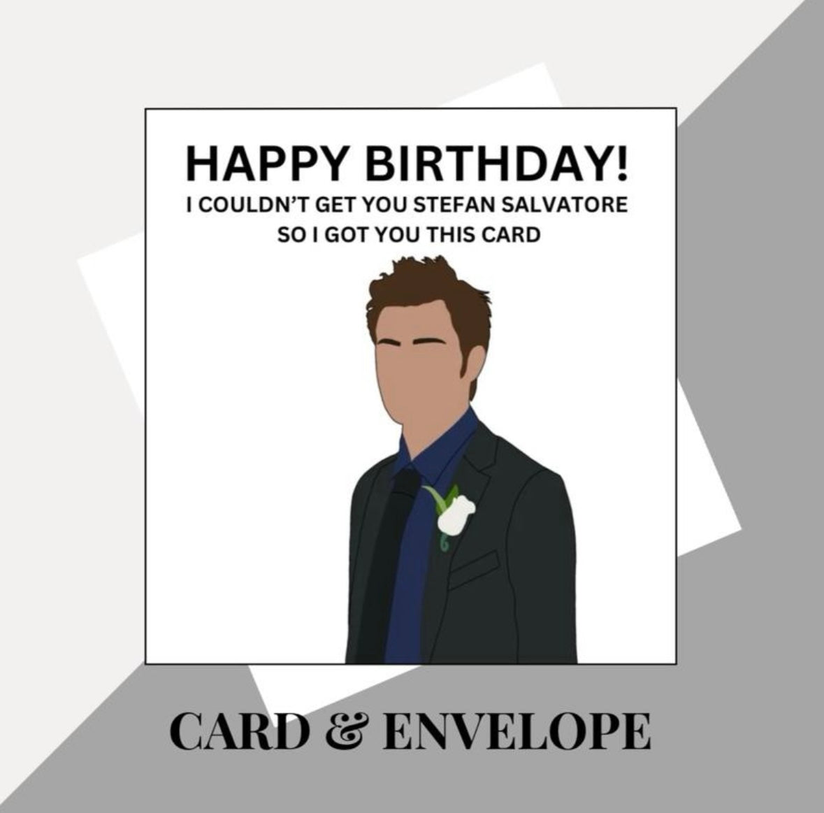 Stefan Salvatore inspired birthday card
