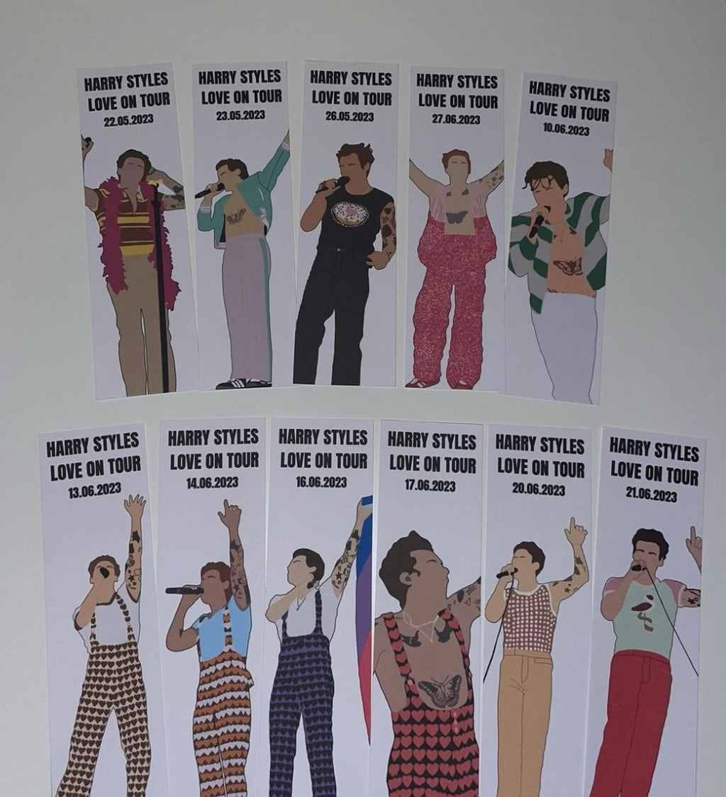 Harry Styles ‘Love on Tour’ inspired bookmarks