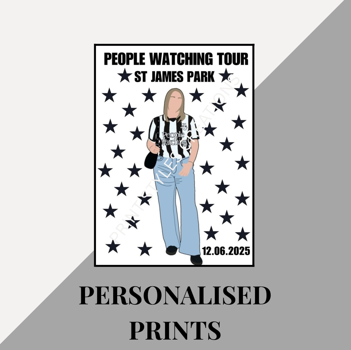 Sam Fender People Watching Tour inspired personalised tour prints