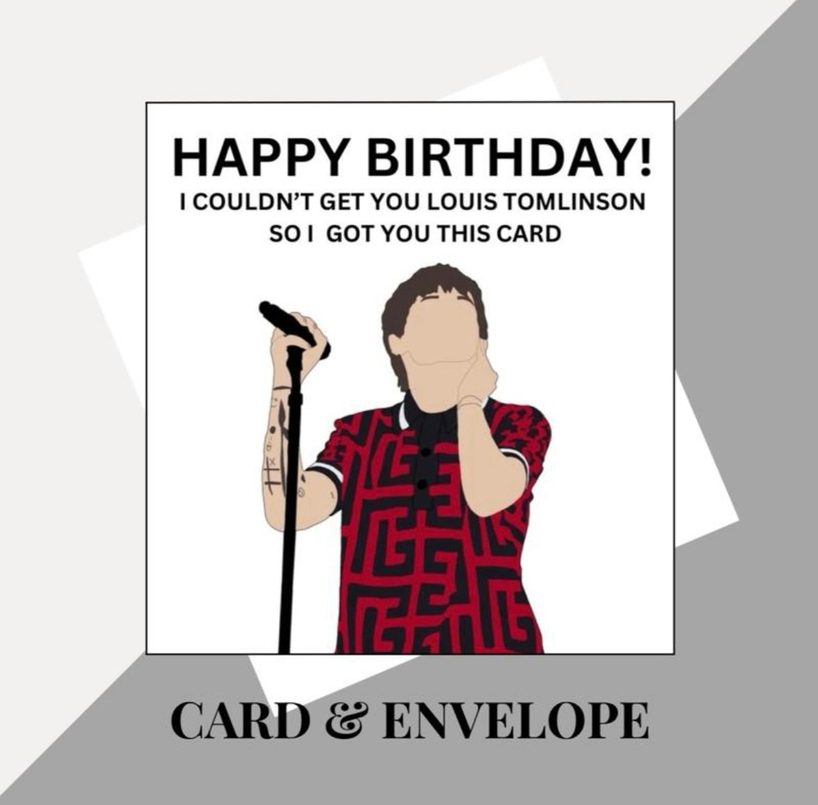 Louis Tomlinson inspired birthday card