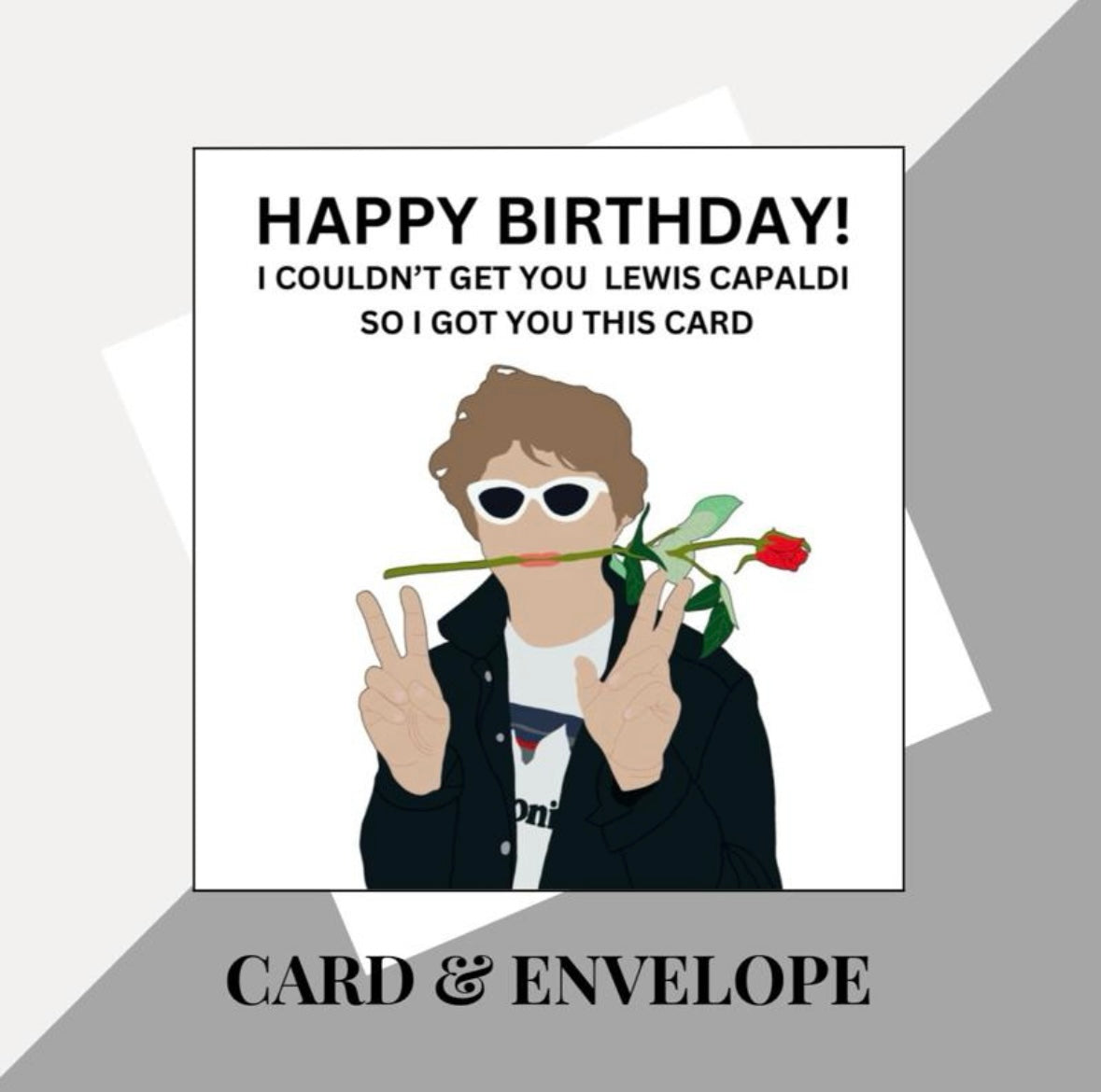 Lewis Capaldi inspired birthday cards
