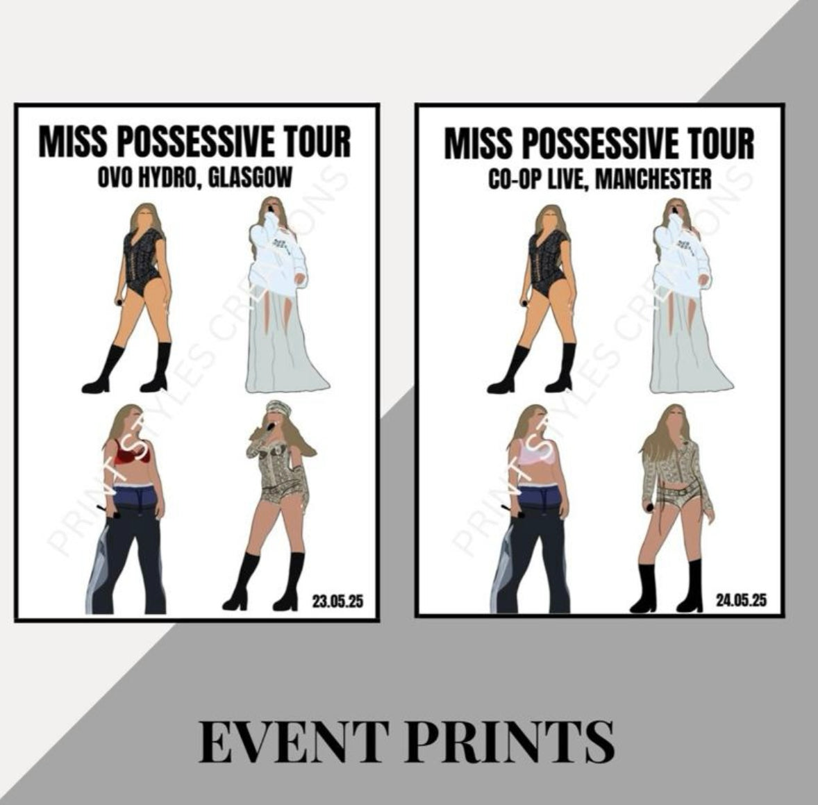 Tate McRae ‘Miss Possessive Tour’ inspired event prints