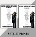Catfish and the Bottlemen Tour inspired setlist prints