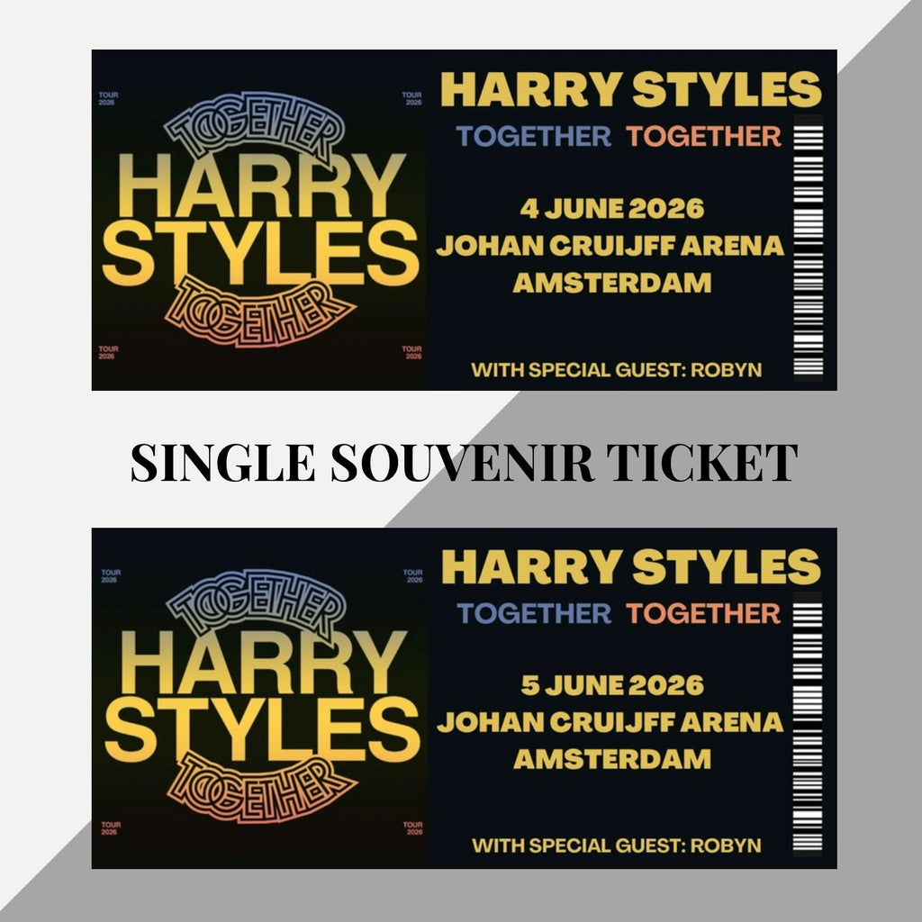 Harry Styles ‘Together Together Tour’ Amsterdam inspired souvenir tickets